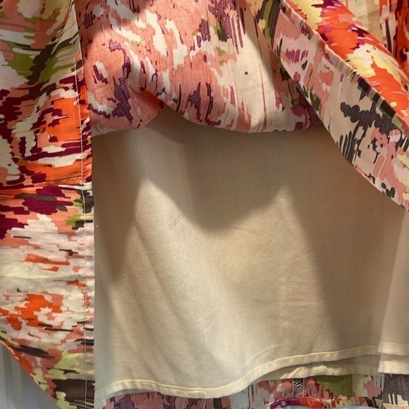 Liz Claiborne Women’s Midi Skirt Pink Size 12 100% Cotton Colorful Floral Flowy - Picture 6 of 13